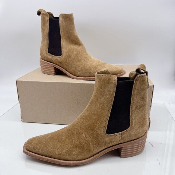 Tory Burch Tan Suede Ankle Boots - Picture 2 of 12